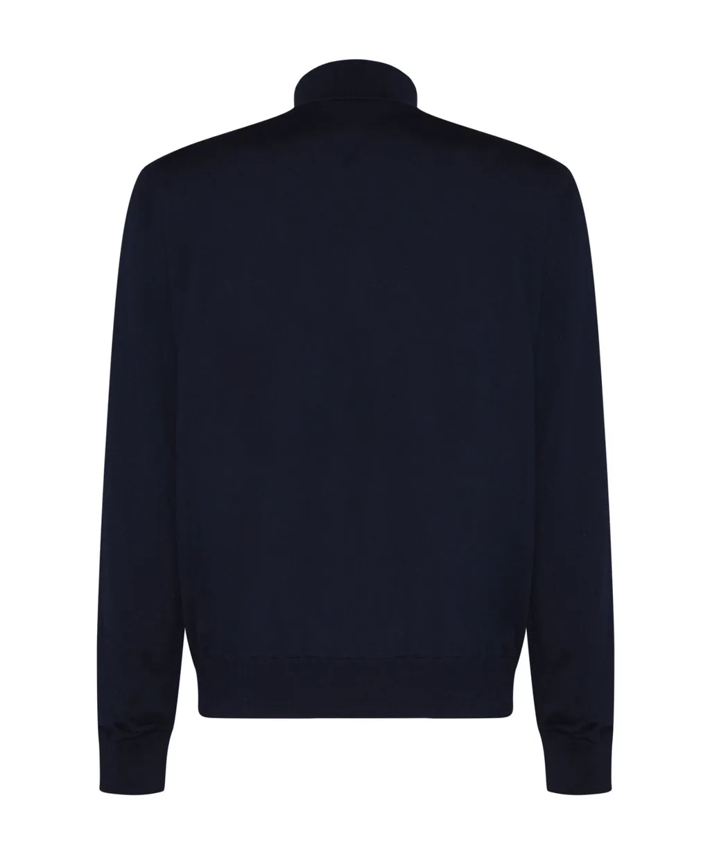 Full-Zip Mock Neck Sweater