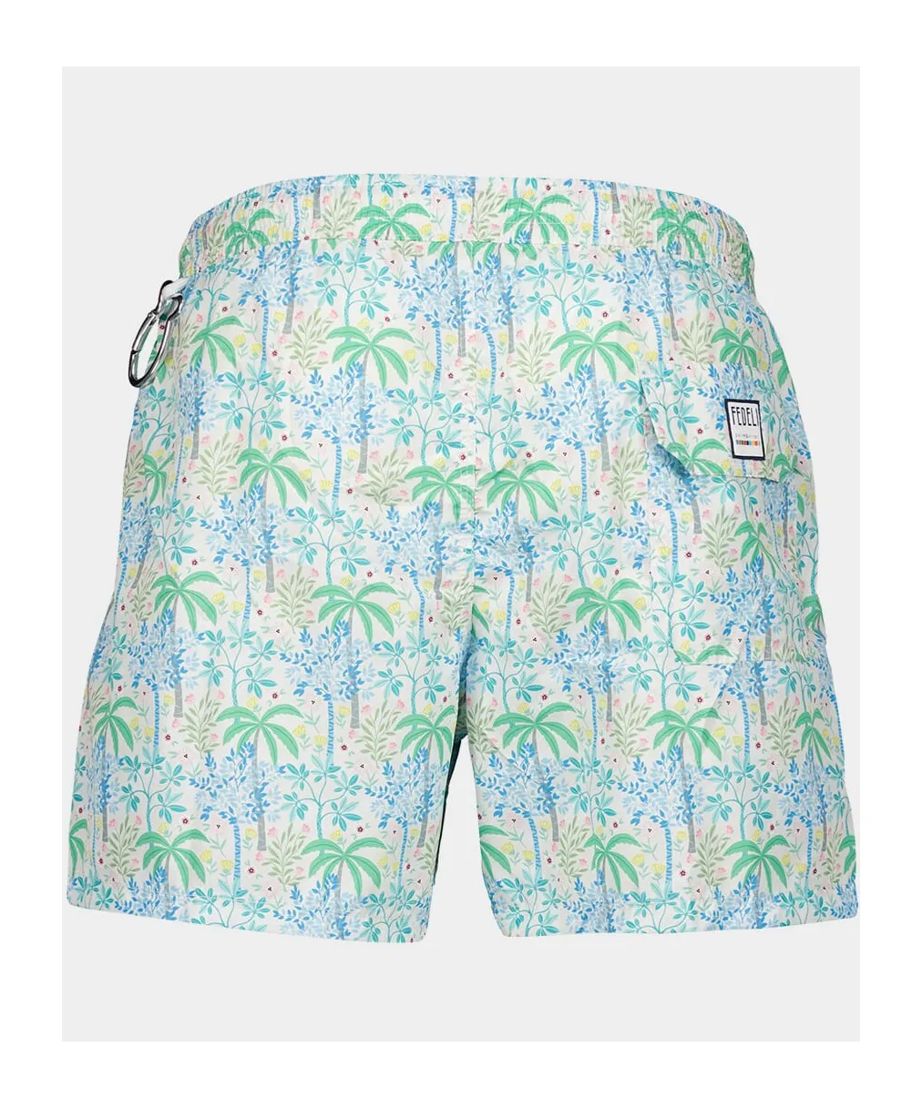 Plant Printed Swimming Trunks