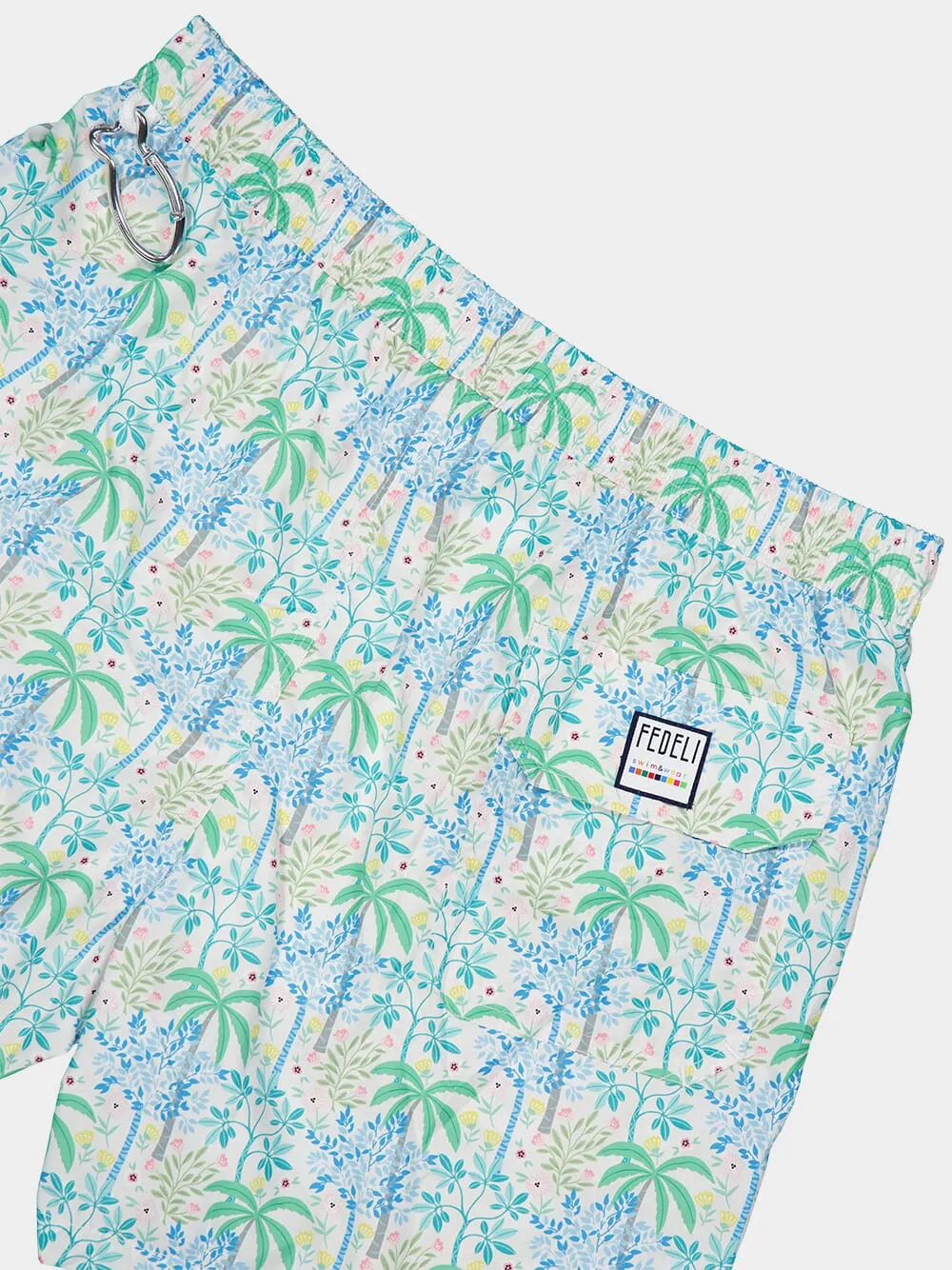 Plant Printed Swimming Trunks
