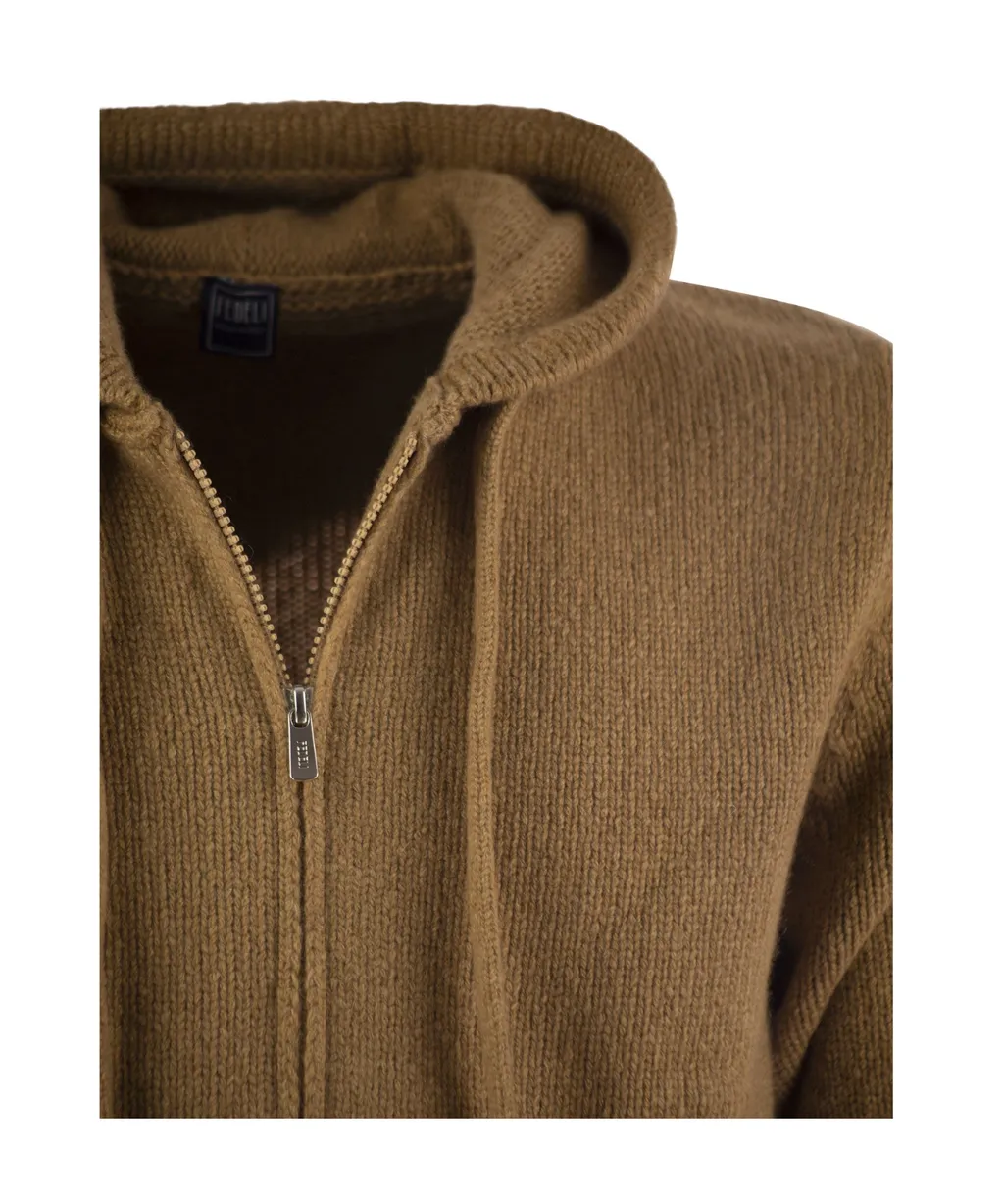 Hooded Zip-Up Cardigan