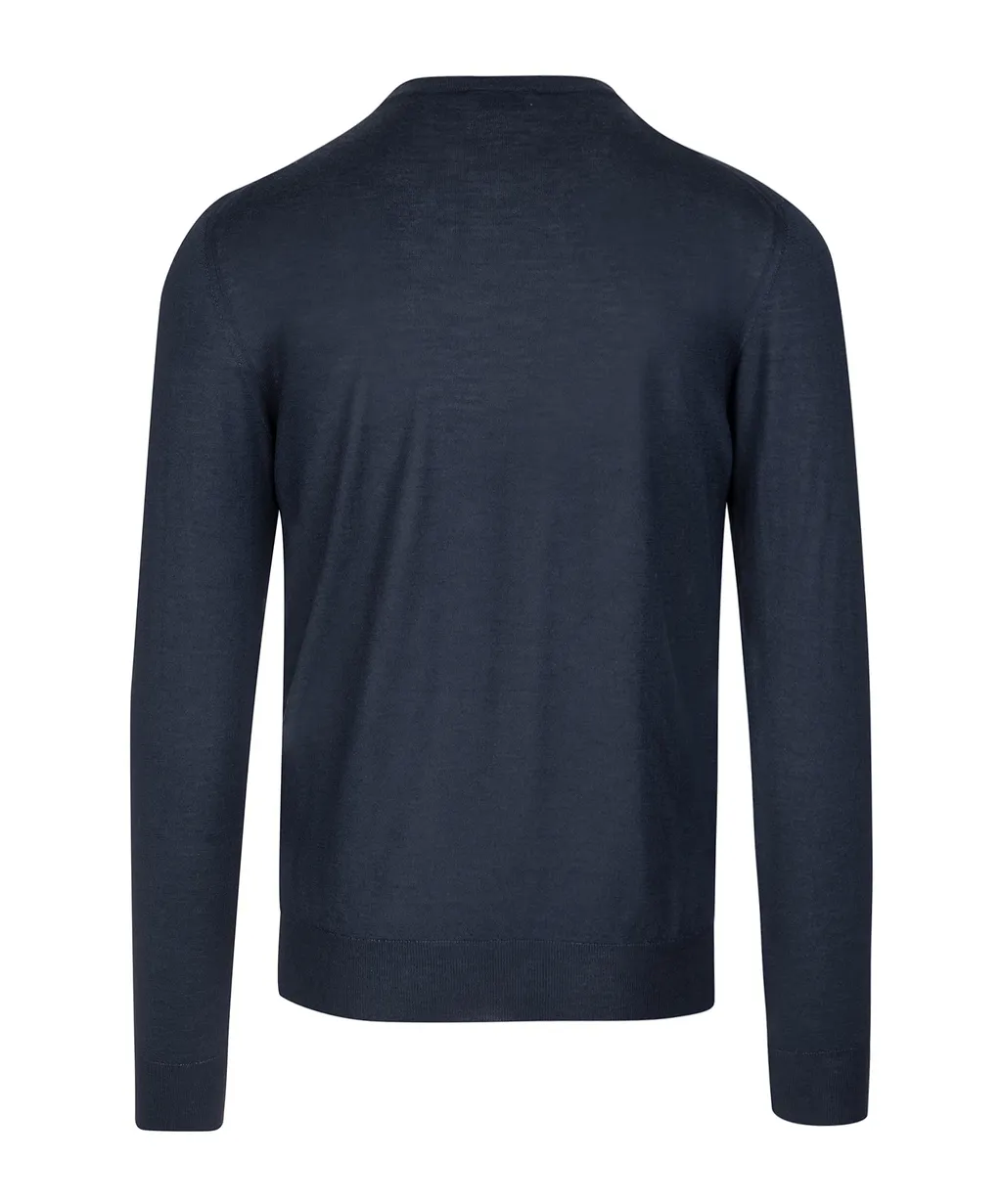 Round-Collar And Long-Sleeved Sweater
