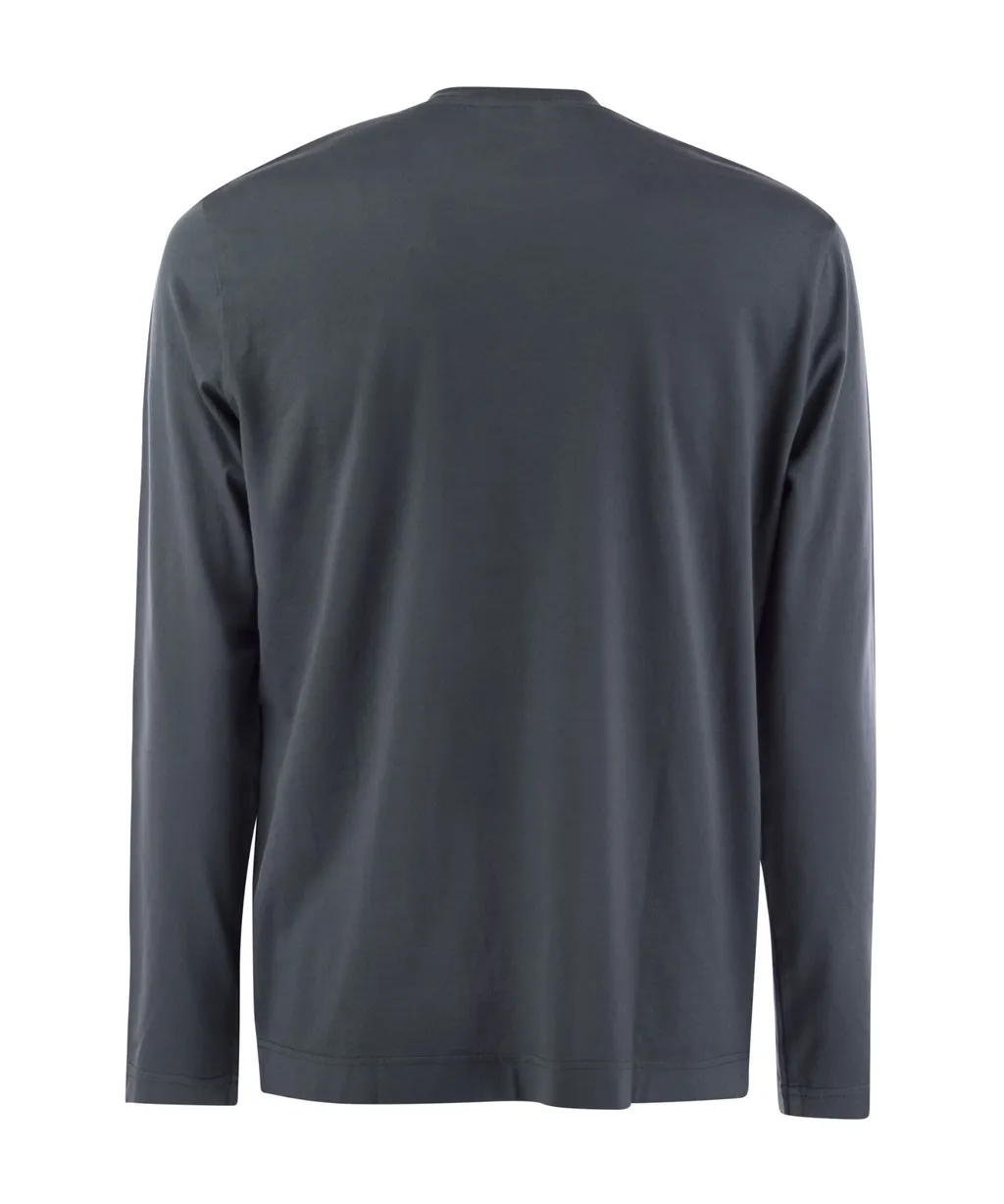 Long-Sleeved Crew Neck T-Shirt