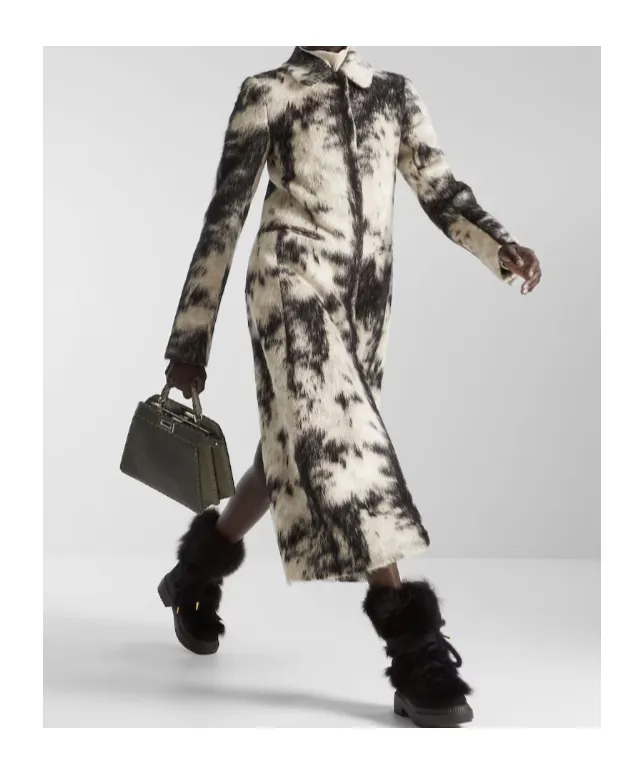 Frosted Fauna Wool Coat
