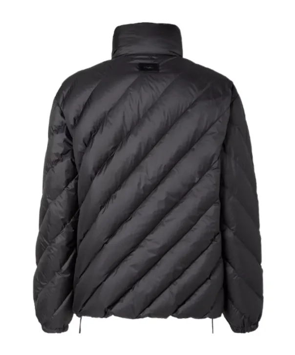 Reversible Black Nylon Down Jacket