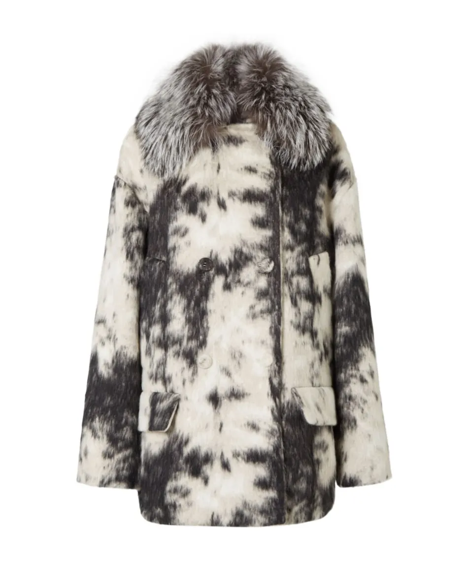 Frosted Fauna Wool Coat