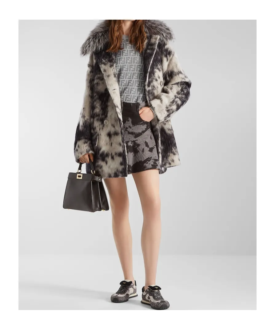 Frosted Fauna Wool Coat