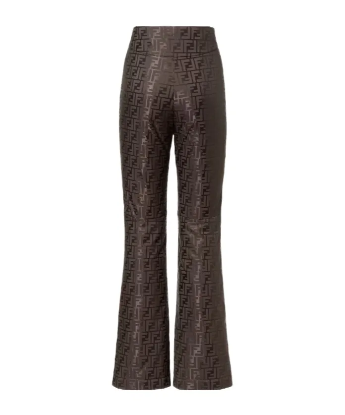 Ff Jacquard High-Waist Ski Trousers
