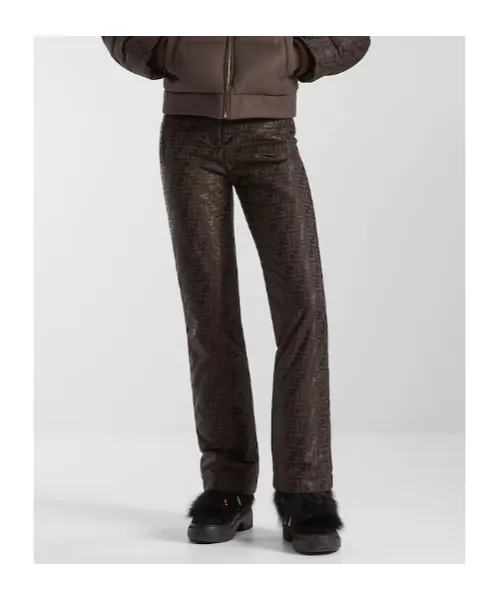 Ff Jacquard High-Waist Ski Trousers