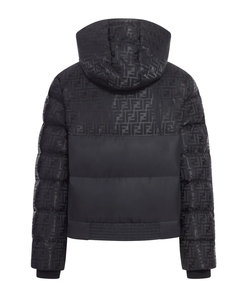 Ff Jacquard Hooded Padded Jacket