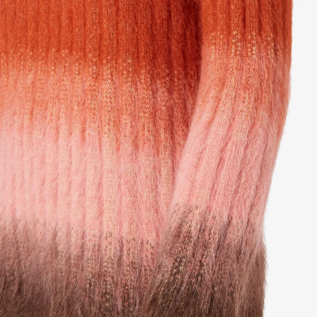 Gradient Long-Sleeve Knit Sweater