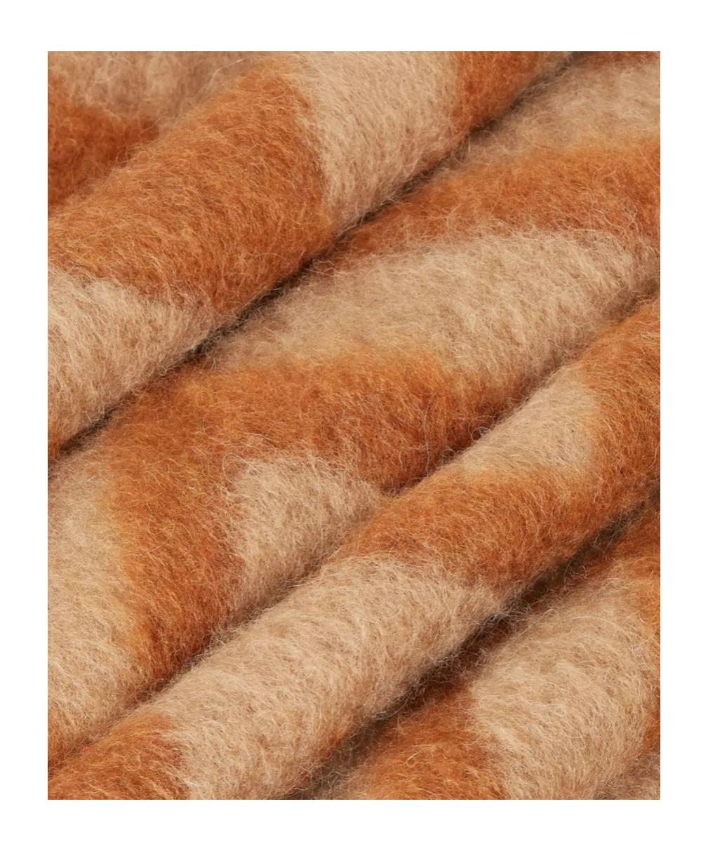 Ff Jacquard Fringed-Edge Scarf