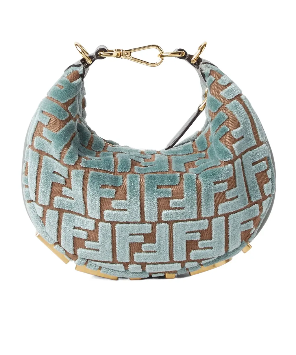 Fendigraphy Ff Jacquard Velvet Mini Tote Bag