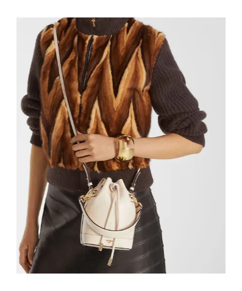 Mon Tresor Drawstring Mini Bucket Bag