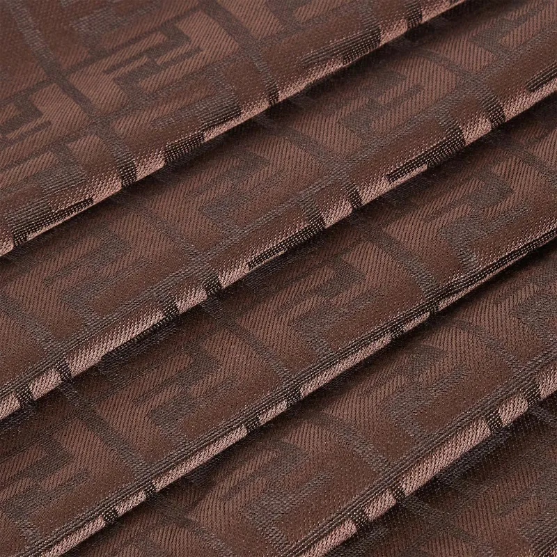 Ff Jacquard Fringed-Edge Scarf