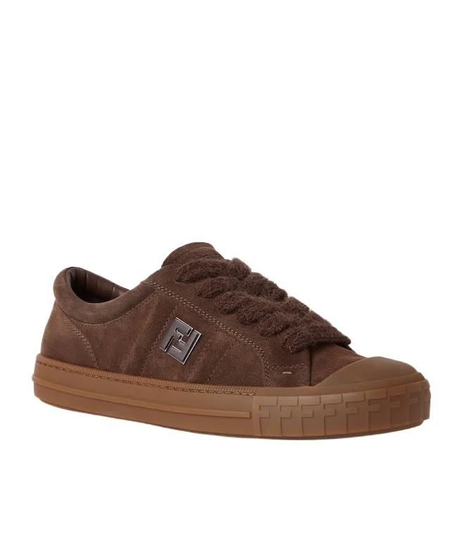 Brown Suede Low-Tops