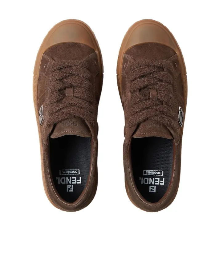 Brown Suede Low-Tops