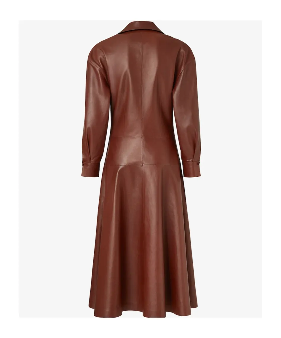 Brown Leather Dress