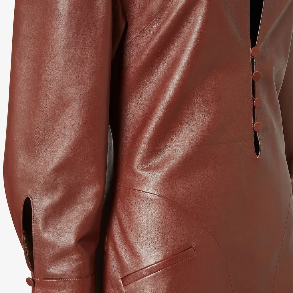 Brown Leather Dress