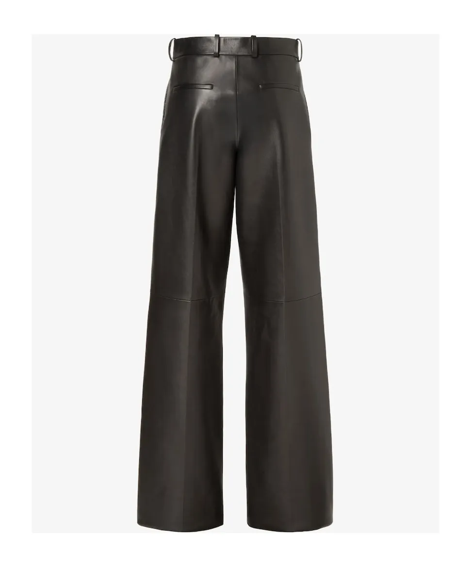 Black Nappa Leather Pants