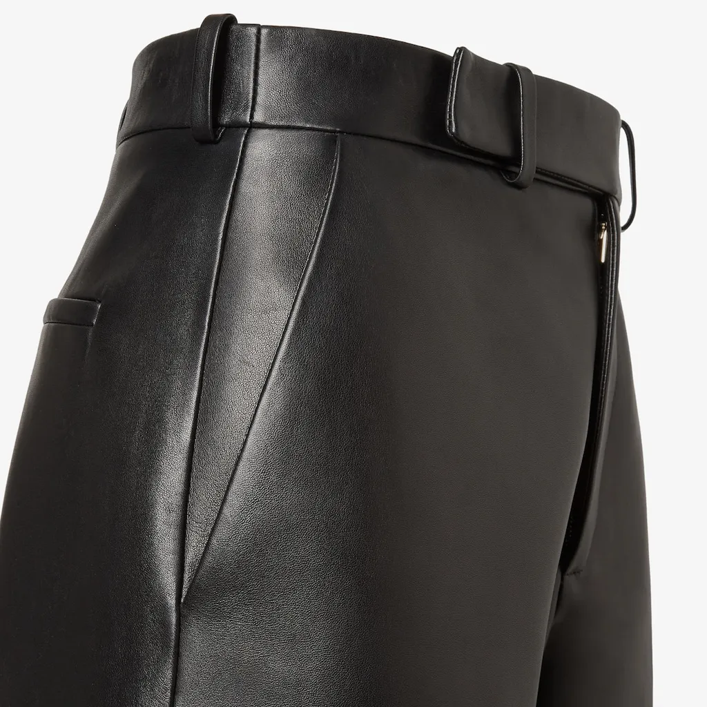 Black Nappa Leather Pants