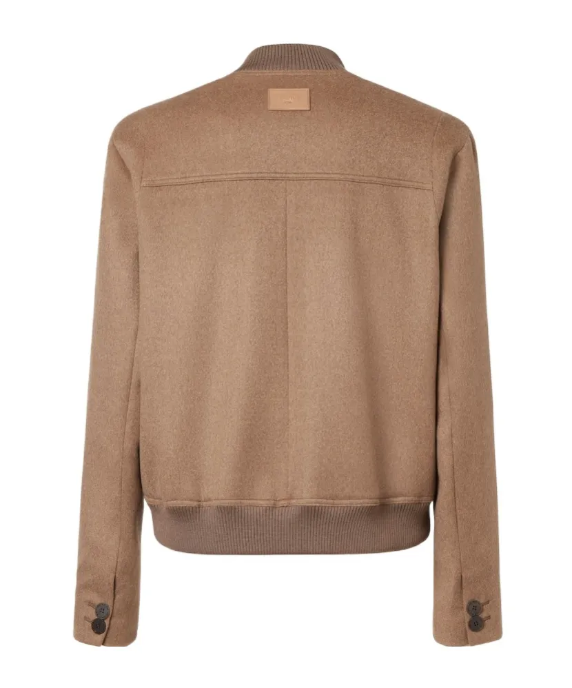 Long Sleeved Buttoned Bomber Jacket