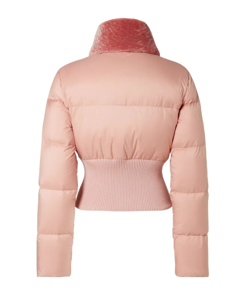 High Waistband Cropped Puffer Jacket