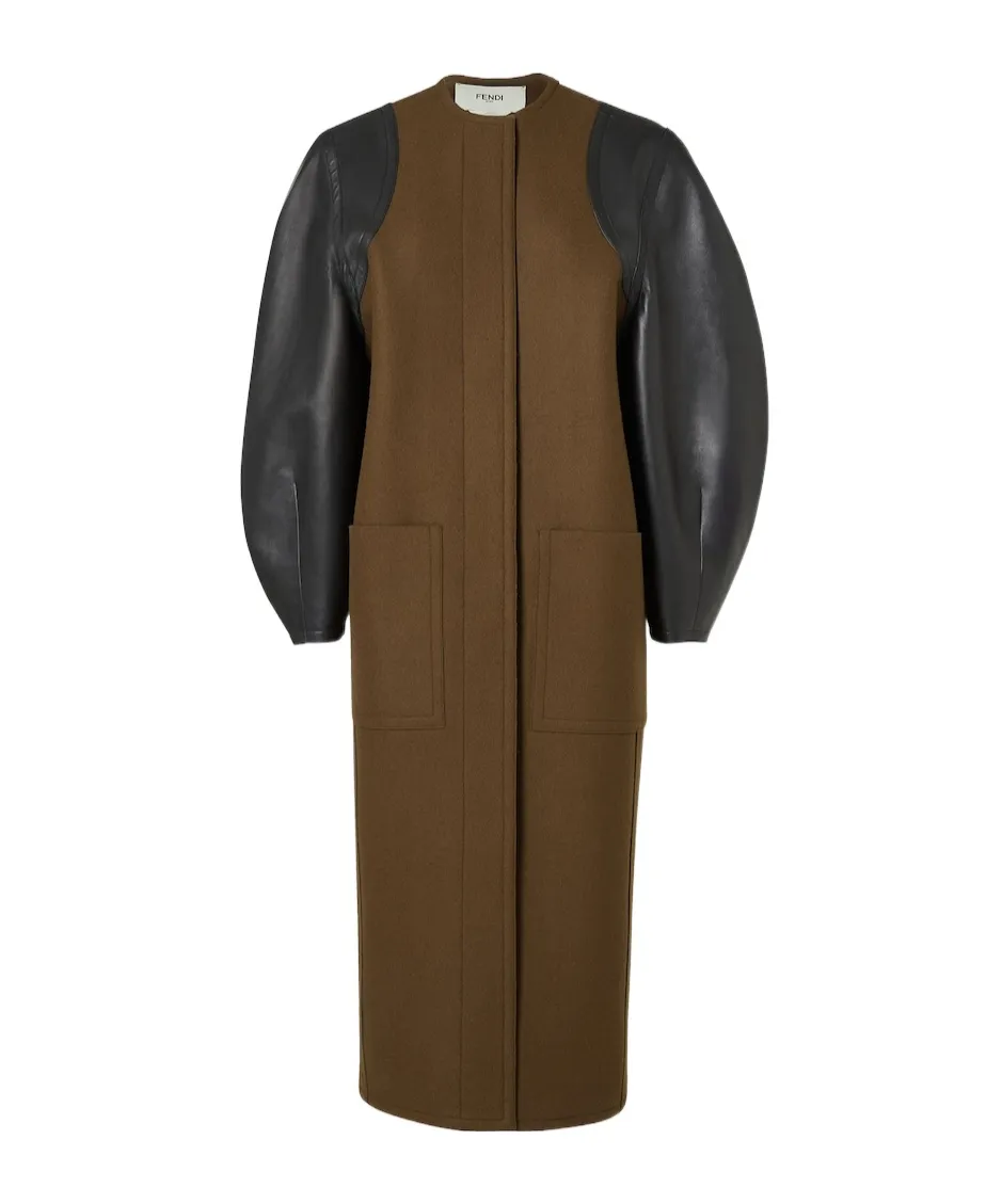Single Breasted Belted Panelled Coat