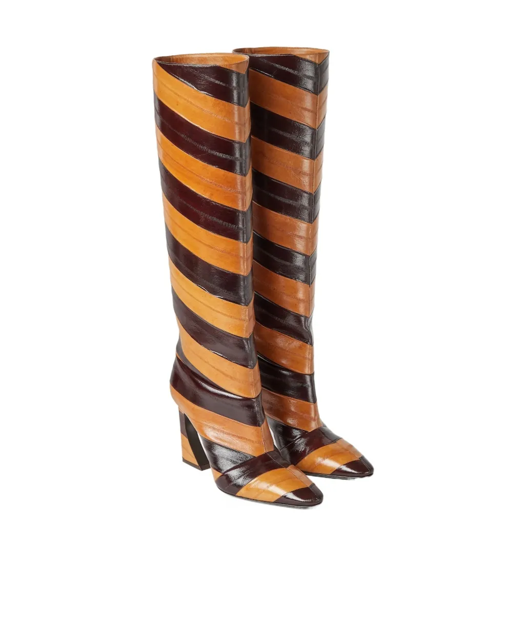 Arco Two-Toned Knee-High Boots