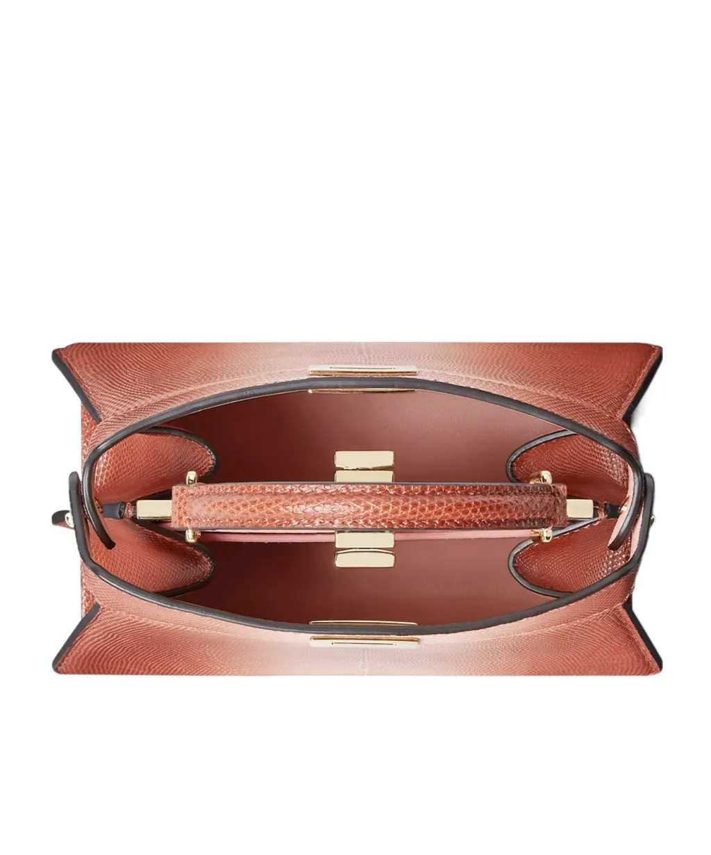 Gradient Pink Lizard Leather Bag
