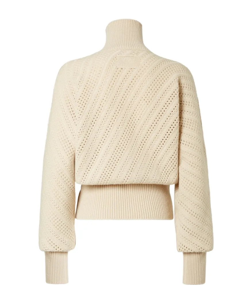 Beige Wool And Cashmere Pullover