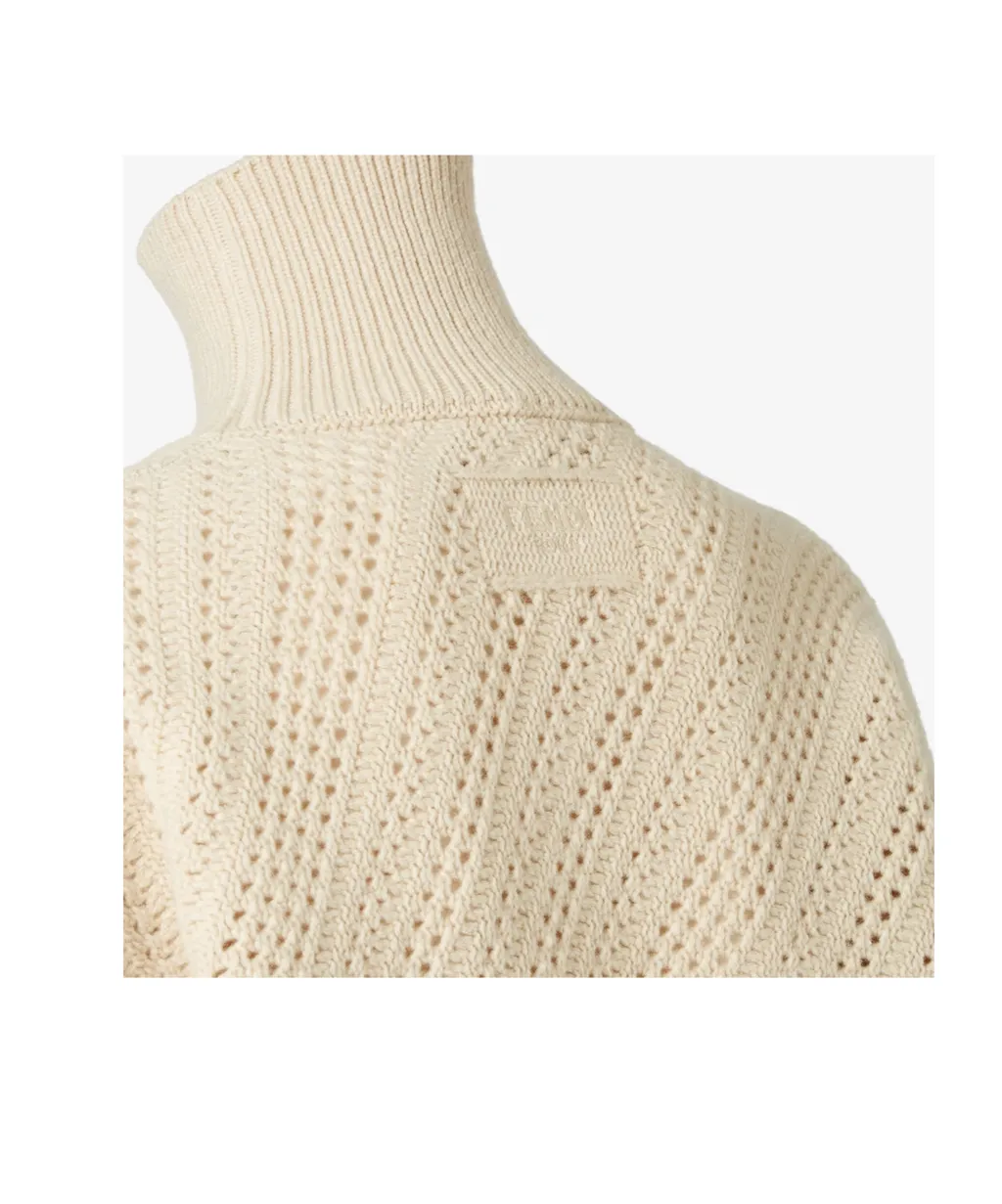 Beige Wool And Cashmere Pullover