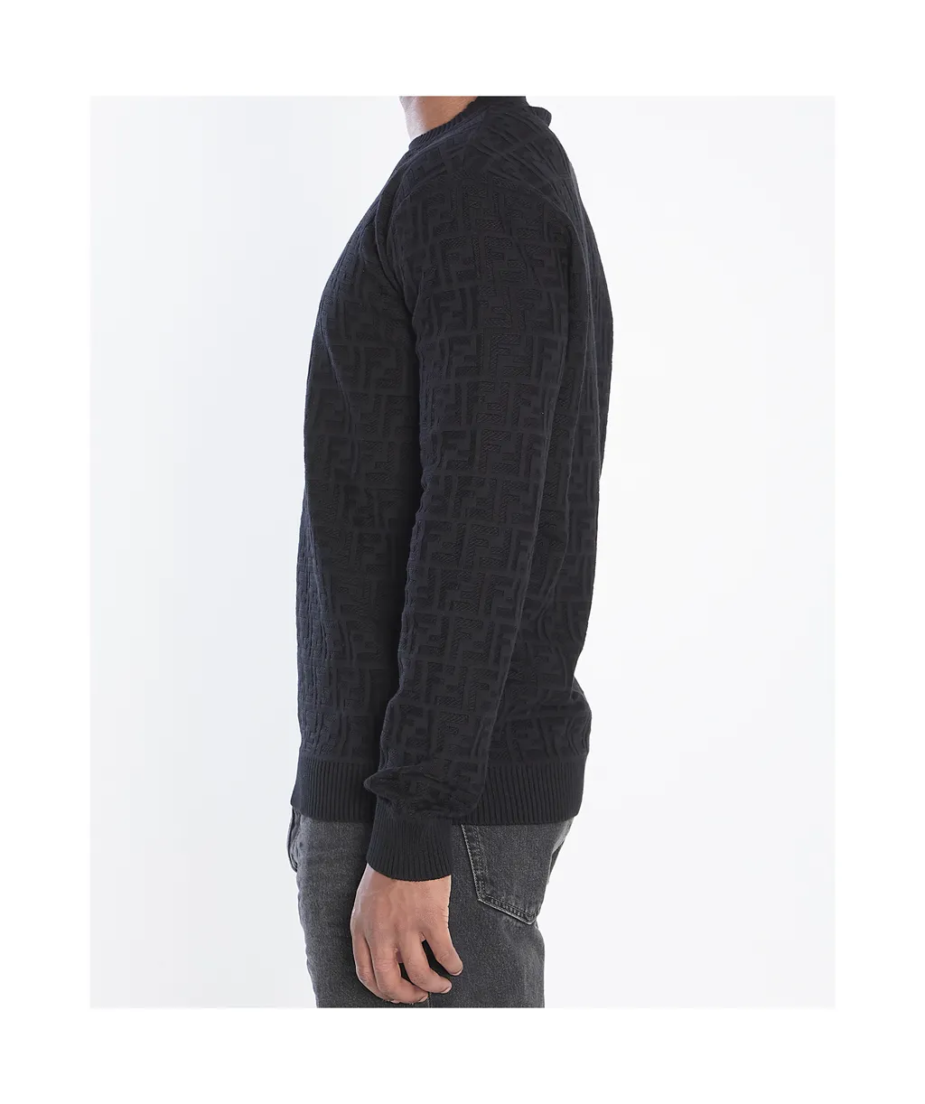 Ff Monogram Crewneck Knitted Jumper