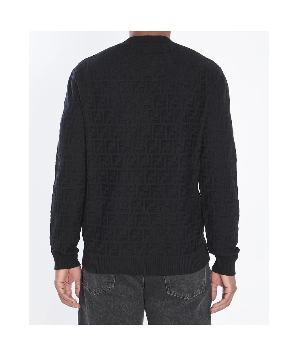 Ff Monogram Crewneck Knitted Jumper