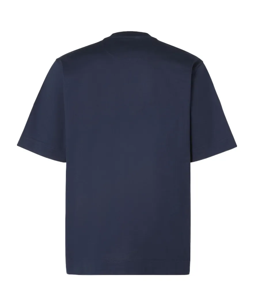 Dark Blue Cotton T-Shirt