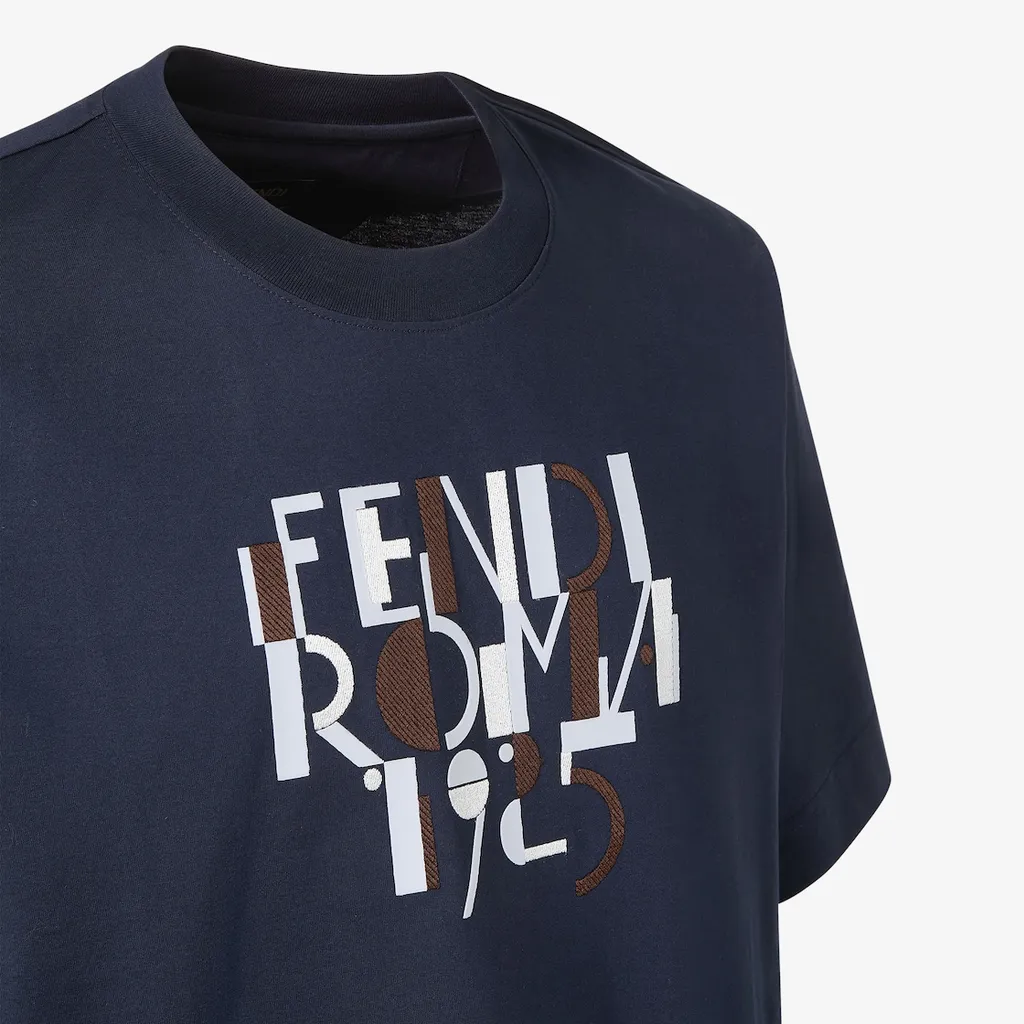 Dark Blue Cotton T-Shirt