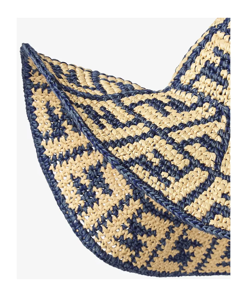 Blue Viscose And Cotton Hat