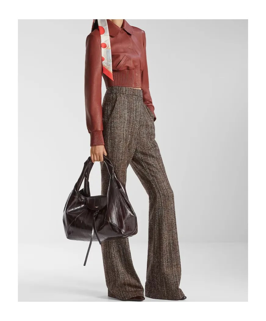 Rust Wool And Alpaca Pants