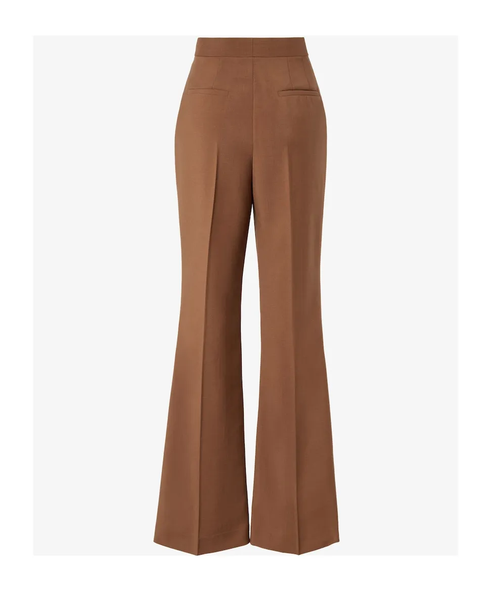 Brown Wool And Mohair Pants