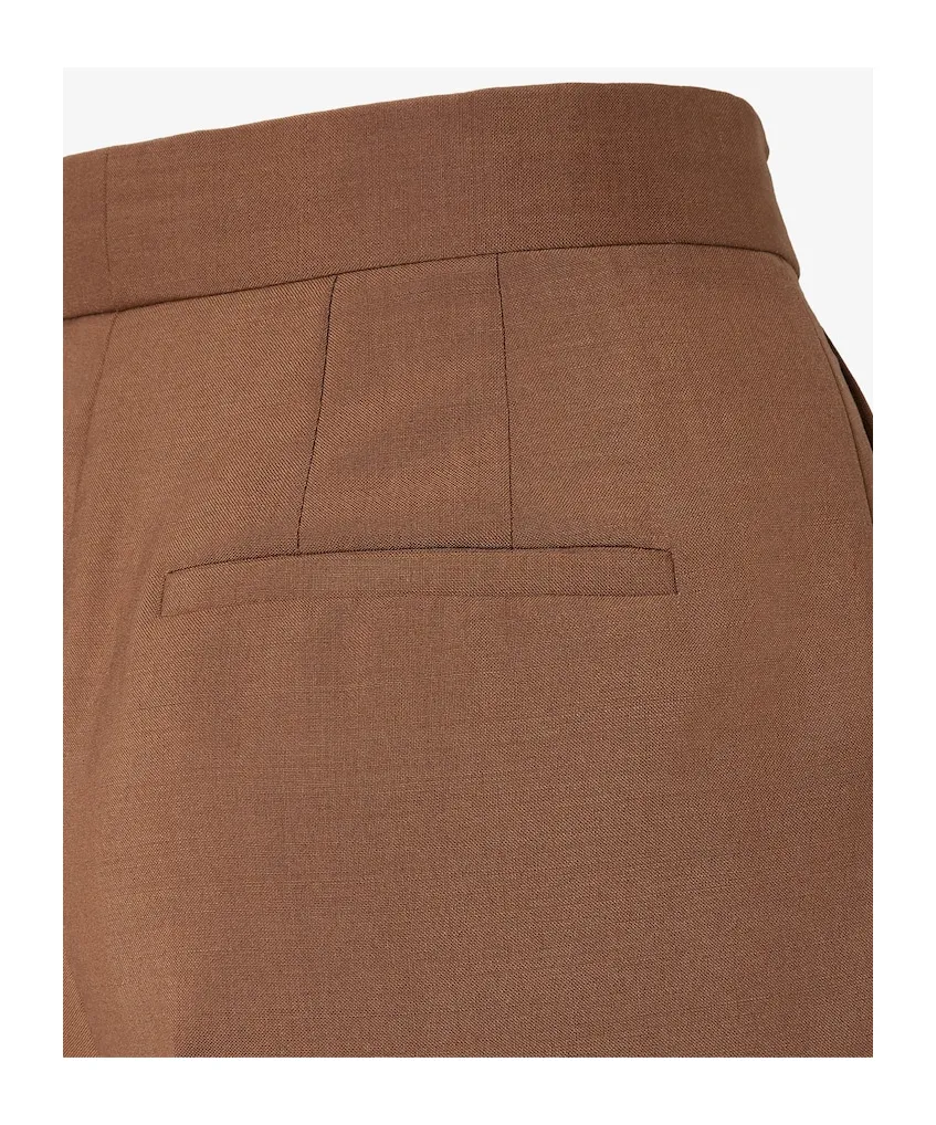 Brown Wool And Mohair Pants