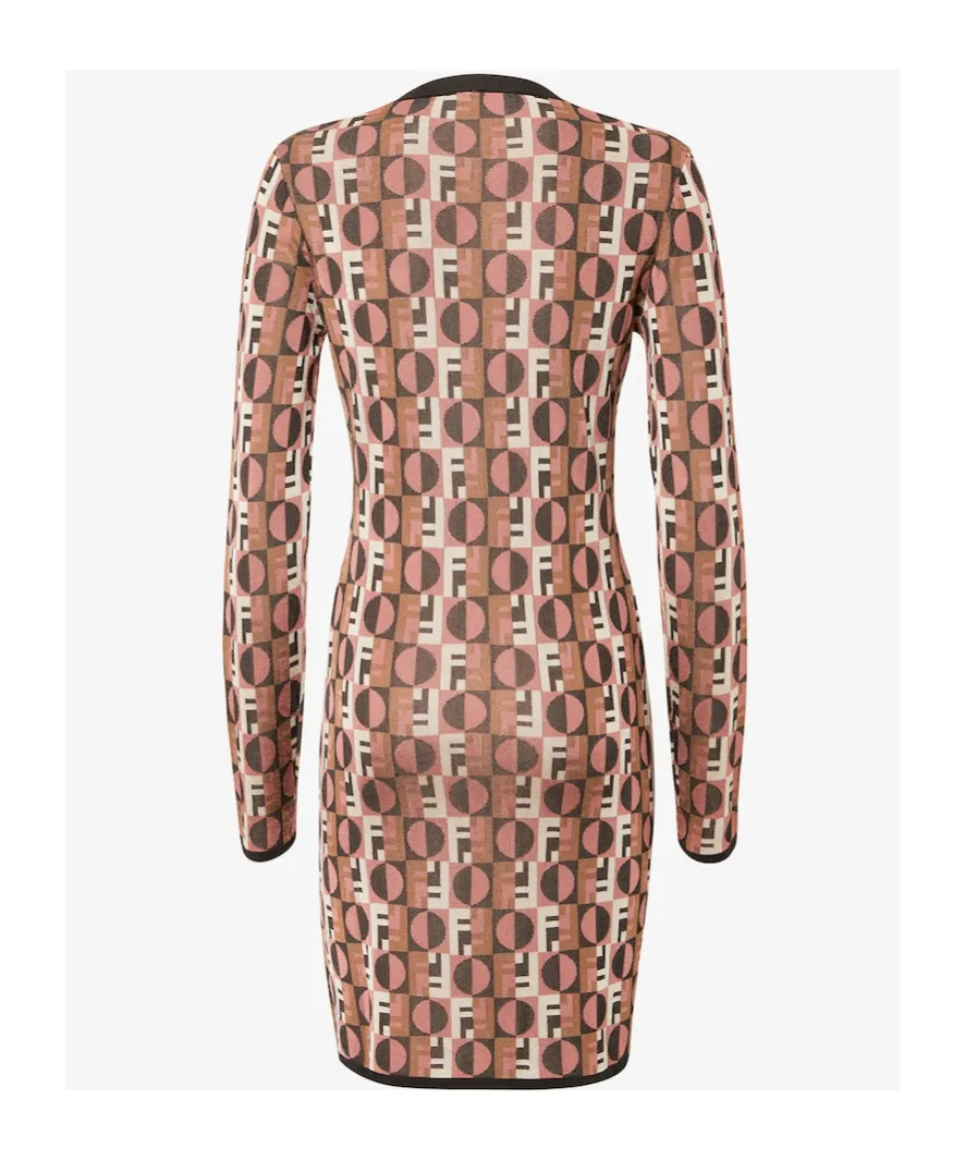 Optical Archive Print Long-Sleeve Mini Dress