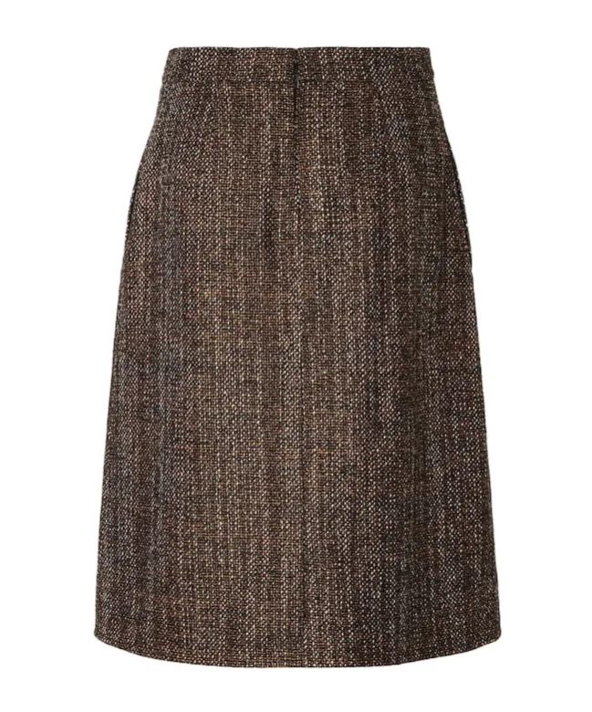 Rust Wool And Alpaca Skirt