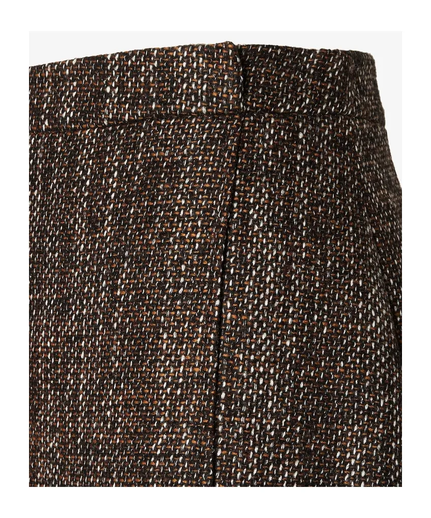 Rust Wool And Alpaca Skirt
