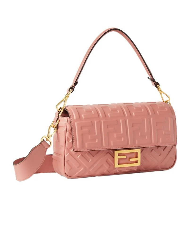 Baguette Ff Embossed Shoulder Bag
