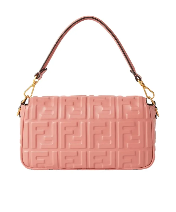 Baguette Ff Embossed Shoulder Bag