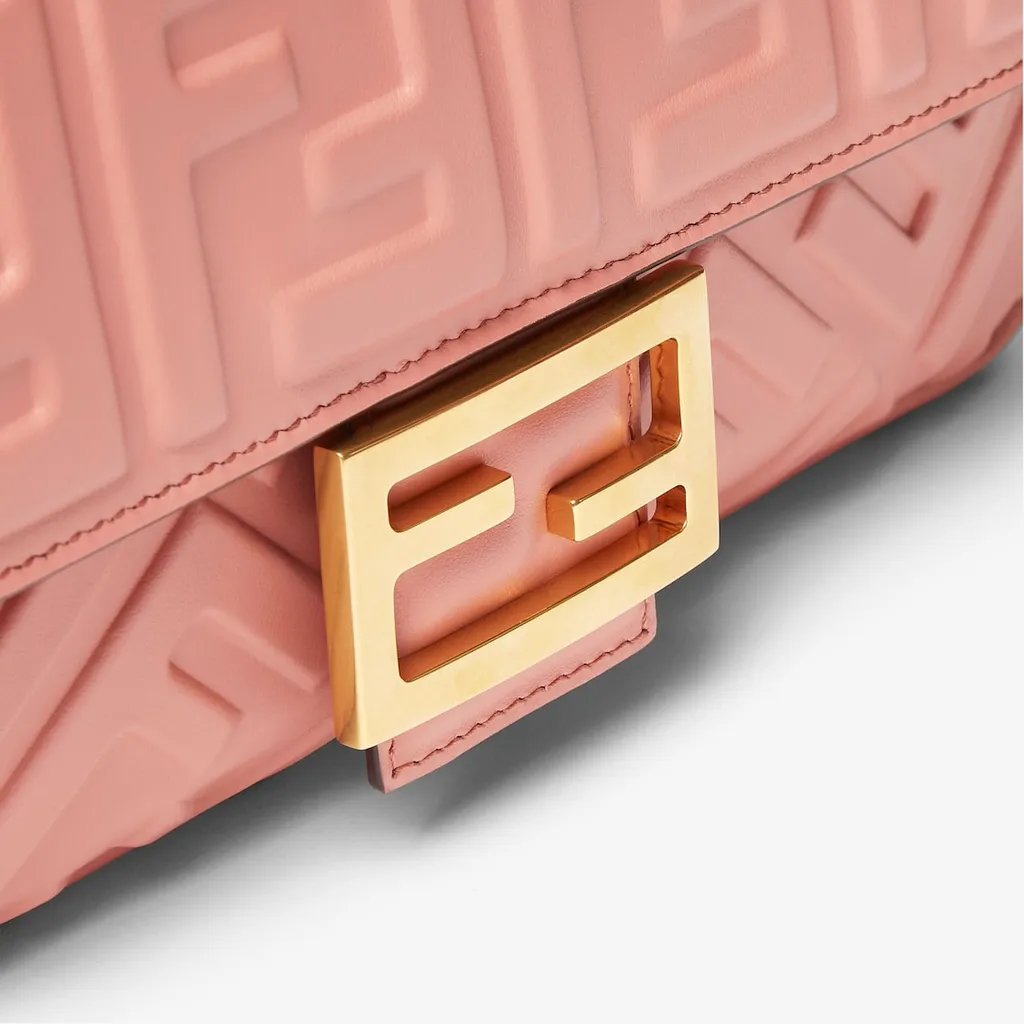 Baguette Ff Embossed Shoulder Bag