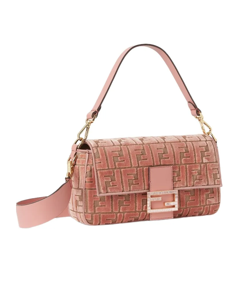 Baguette Ff Jacquard Shoulder Bag
