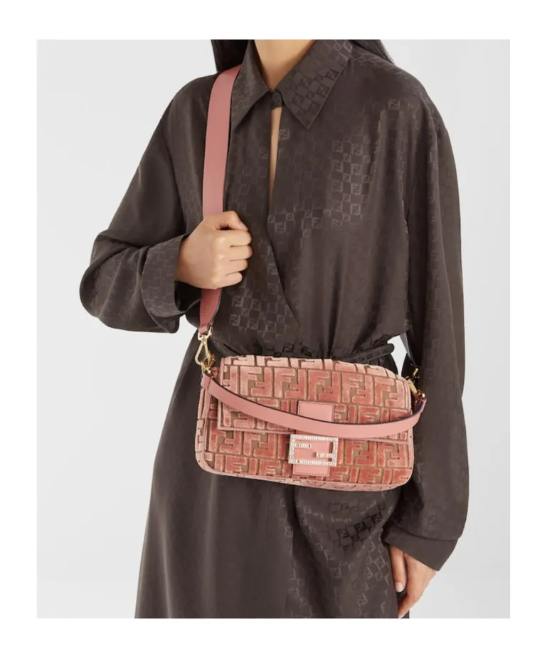 Baguette Ff Jacquard Shoulder Bag
