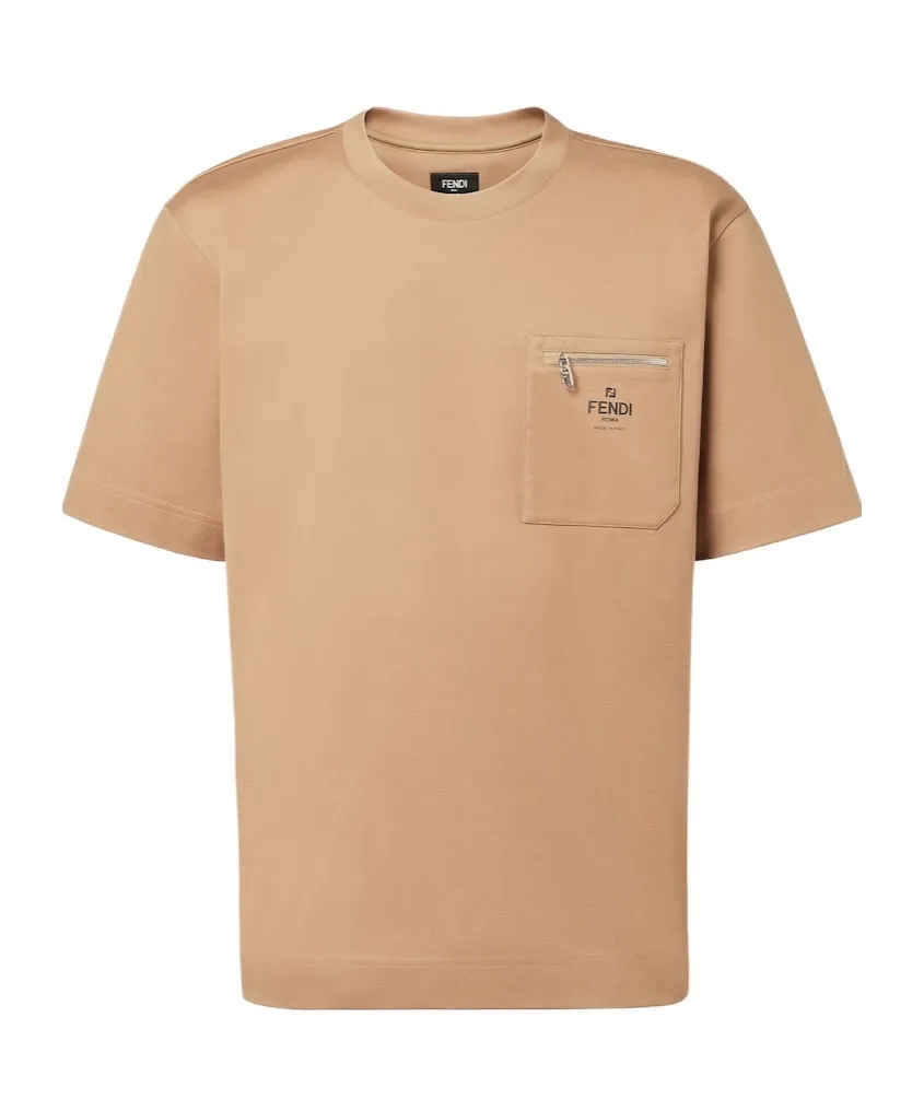 Light Brown Cotton T-Shirt