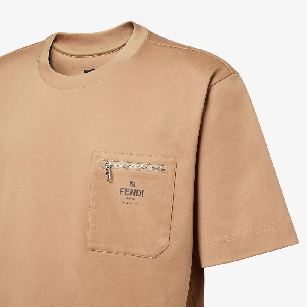 Light Brown Cotton T-Shirt