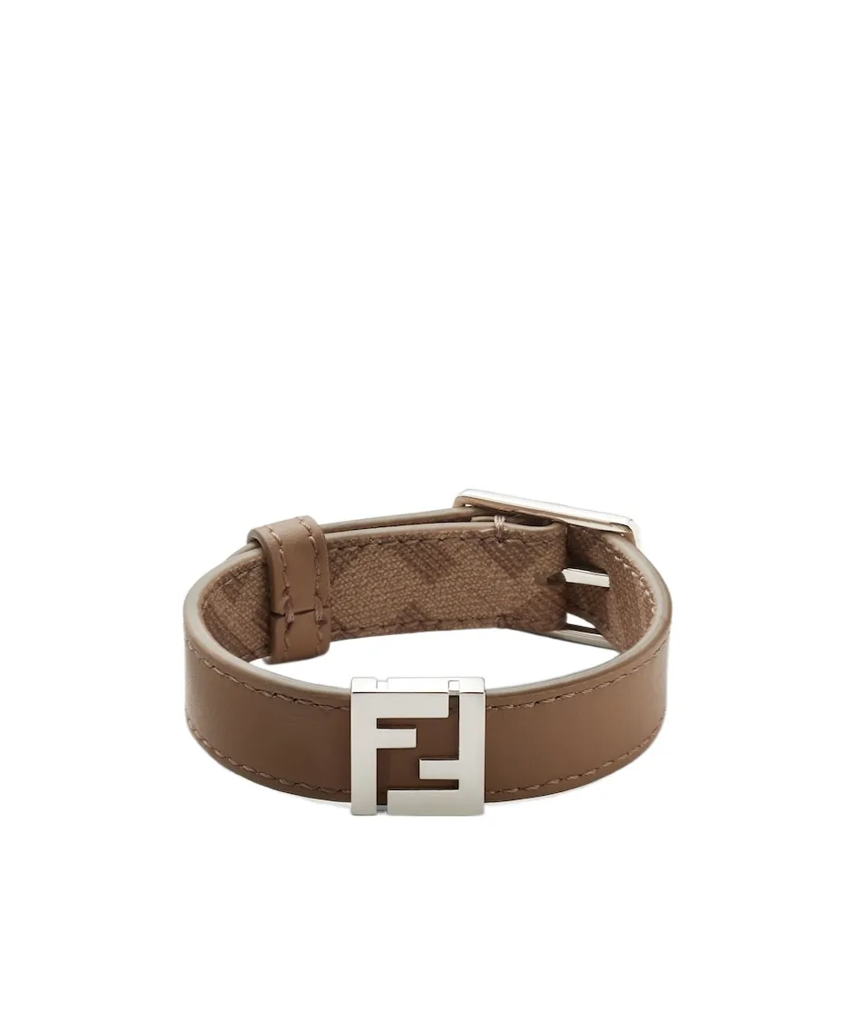 Ff Canvas And Leather Bracelet